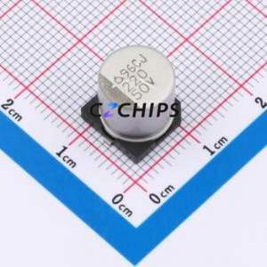 ตัวเก็บประจุอิเล็กโทรไลต์อะลูมิเนียมแบบ SMD รุ่น BXJ50V220M10*10 ขนาด D10xL10 มม. 220uF 20% 50V 500mA-100kHz - Product Image 1