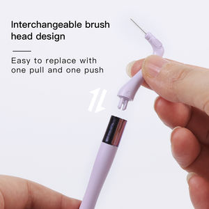 Marca ortodoncia en forma de L cepillos interdentales <span class=keywords><strong>limpiador</strong></span> de huecos de dientes portátil cabezales de repuesto de plástico DuPont ortodoncia limpia - Product Image 6