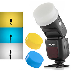 Yiscaxia Speedlite <span class=keywords><strong>Flash</strong></span> Khuếch Tán Dome Kit cho V1-C V1-N V1-S V1-F V1-O V1-P trắng màu xanh vàng khuếch tán hộp mềm - Product Image 1