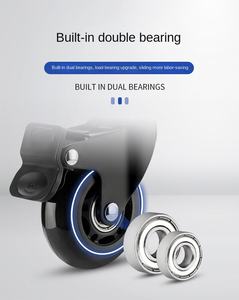 <span class=keywords><strong>3</strong></span> इंच का काला स्विचवेल फर्नीचर व्हील के साथ ब्रेक पू पारदर्शी मूक सार्वभौमिक स्क्रू अनुकूलन योग्य ओएम कैस्टर - Product Image 4