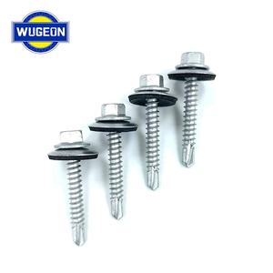 Wugeon cabeza hexagonal autoperforante roscado Metal acero sándwich paneles techo tornillo autorroscante con arandelas - Product Image 5