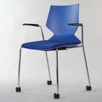 Chaise de bureau exécutive mobile empilable en acier inoxydable moderne conforme à la norme ANSI/BIFMA pour une utilisation scolaire