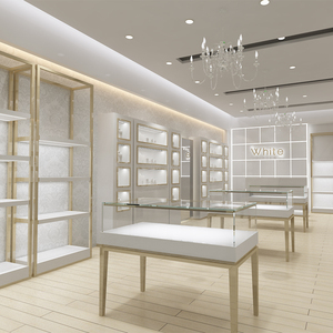 Tùy chỉnh thiết kế đơn giản tường kính trưng bày tủ trưng bày đồ trang sức cho cửa hàng và trưng bày showroom đồ trang sức - Product Image 1