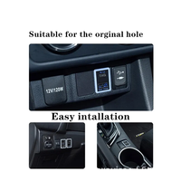 Prise de courant USB C 60W Toyota QC3.0, chargeur rapide pour voiture, adaptateur USB avec LED bleue pour Toyota Corolla Camry Prado Land Cruiser