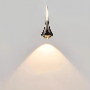 Modern Minimalist Pendant <b>Light</b> Gold Black Teardrop Design For Living Room And <b>Dining</b> Room - Product Image 3