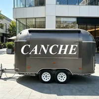 Promotion : Remorque de camping-car personnalisée pour la vente de café et de nourriture en extérieur, idéale pour les voyages en famille, avec équipement inclus