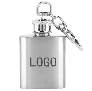 Logo Customize Stainless Steel Keychain Flask Keychain <b>Whiskey</b> Bottle With Keychain Flat Lid <b>Jug</b> - Product Image 1