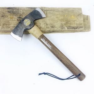 Asse a doppia lama di alta qualità lame in acciaio ad alto tenore di carbonio spesso China in <span class=keywords><strong>legno</strong></span> di quercia manico (400mm) per uso industriale artigianale limitato - Product Image 1