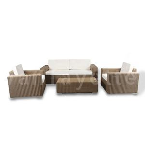 Ensemble de canapés de luxe pour patio extérieur, structure en aluminium, meubles Poltrone Da Giardino, meubles en rotin synthétique - Product Image 2