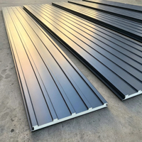 Panneau sandwich en polyuréthane PU PIR, panneau en mousse d'aluminium, panneau mural et de toiture isolé thermiquement