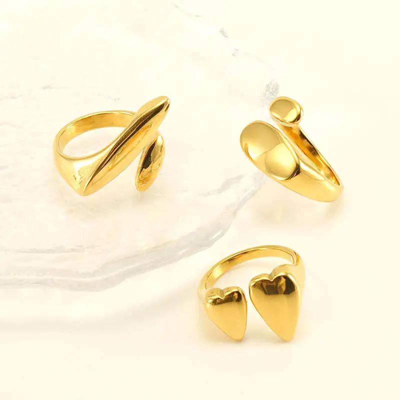 Nieuwe Mode Rvs Ring Vrouwelijke Klassieke All-Match Ring Titanium Staal 18K Gouden Ring Voor Vrouwen