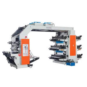 Automatisches Stapel material Rollen material Vlies Vier zweifarbige Flexodrucker Flexodruck maschine