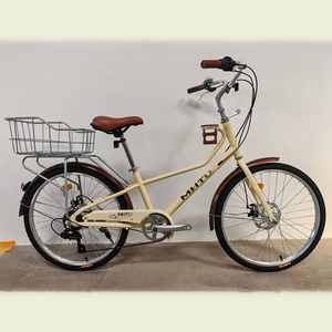 Vélo de ville pour <span class=keywords><strong>femme</strong></span> avec guidon hollandais, vélo de trajet quotidien élégant, vélo à pédales pour <span class=keywords><strong>femme</strong></span>, style princesse, 24 pouces - Product Image 1