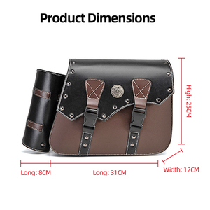 Accessoires de moto, sacoche de selle de moto, paire de sacoches latérales, ajustement universel, Cruiser Touring, boîte de rangement, Davidson - Product Image 4