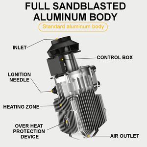 เครื่องทำอากาศร้อนดีเซล8KW 12V 24V พร้อมสวิตช์ LCD เครื่องทำความร้อนในที่จอดรถพร้อมแอปควบคุม - Product Image 6
