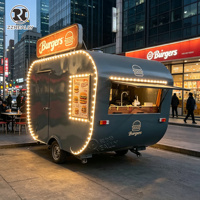Remorque de restauration entièrement équipée certifiée CE, camion à smoothies commercial, chariot à hamburgers en acier inoxydable