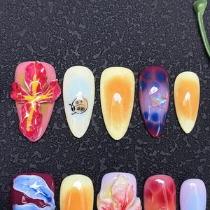 <span class=keywords><strong>Faux</strong></span> <span class=keywords><strong>Ongles</strong></span> Luxueux Y2K en <span class=keywords><strong>Gel</strong></span> UV Sculpté, Peint à la Main, 10 Pièces, en Acrylique Durable, Design Exquis, Manucure Artificielle à Presser - Product Image 6