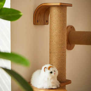 <span class=keywords><strong>3</strong></span> <span class=keywords><strong>Tier</strong></span> Hoge Muur Gemonteerde Kat Klimplank Indoor Kattenboom Toren Met Krabmeubilair Voor Katten - Product Image 5