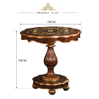 Yips LD-1203-0805 Style Européen Résine Sculpture Peint À La Main Rose Motif Fin Table Centre Table