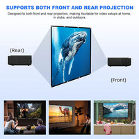 Écran de projection portable SLJ 100 pouces 16:9, écran de projection simple pliable, projection avant et arrière