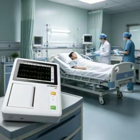 Appareil <span class=keywords><strong>ECG</strong></span> portable Comen H3, batterie longue durée de 7 heures, 3 canaux, électrocardiographe mobile à 12 dérivations - Product Image 2