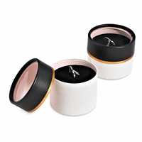 Boîte cadeau cylindrique personnalisée pour cosmétiques, parfums, bijoux et bougies avec impression de logo, estampage à chaud et finition laminée