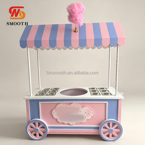 Chariot à bonbons rose et bleu personnalisé, design élégant, en acrylique, décoration de fête de luxe, chariot à bonbons pour événements festifs - Product Image 1
