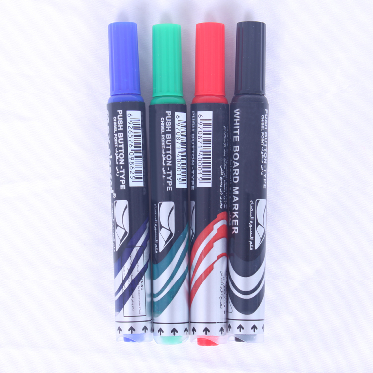 Custom Office School Supplies Stationery Marker Pens High Quality Push Button Type Waterproof Liquid Whiteboard Marker