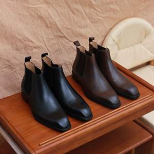 Chaussures en cuir décontractées pour hommes, style britannique, polyvalentes, à bout haut, rétro, pour hommes, 2026 - Product Image 5