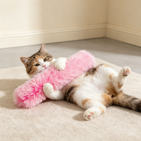 Mainan Kucing Plush Poliester Grosir dengan Suara Berderit, Diisi Catnip, Tahan Gigitan, untuk Waktu Bermain Kucing di Dalam Rumah
