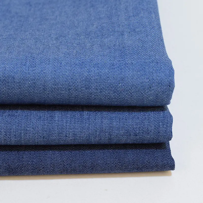 Tissu denim 35% polyester 65% coton délavé, 3.8oz, prix d'usine, en stock, pour jeans