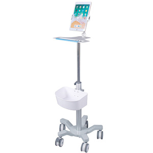 Factory direct sales of portable mobile medical care trolley <b>stands</b> for iPad <b>tablets</b>. - Product Image 5