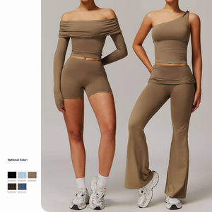 Nouveau soutien-gorge de sport élégant pour homme grande taille, réversible, imperméable, extensible dans quatre directions, taille haute, uni, à une épaule, pour l'entraînement et le yoga - Product Image 1