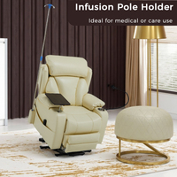 CJSmart Dual OKIN Motors Chaise élévatrice inclinable avec support de poteau de perfusion Idéal pour une utilisation médicale ou de soins