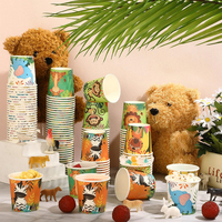 Gobelets en papier jetables biodégradables et recyclables à double paroi avec logo personnalisé, vente en gros directe usine Chine, pour vin, fêtes d'enfants, barbecues