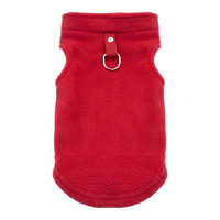Gilet en polaire chaud personnalisé pour chat, vêtements d'hiver pour animaux de compagnie, veste douce pour chien avec anneau en D pour chats et petits chiens, vêtements pour animaux de compagnie OEM