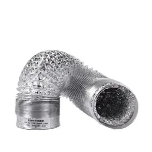 China Flexible Aluminum Foil Duct Soft Air Hose For Kitchen Air Supply For HVAC Systems Parts Ventilation Air Duct