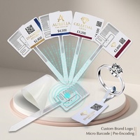 Étiquette RFID UHF pour bijoux 68x26mm avec puce M730 M830, pliable, sans colle, imprimable, pour bagues, montres, lunettes, inventaire de détail
