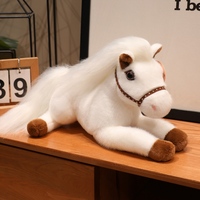 Peluches de chevaux super douces et adorables de 30 cm, 40 cm, 50 cm, promotion d'usine, peluches géantes, peluches de chevaux personnalisées