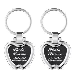 Porte-clés en métal avec cadre photo numérique personnalisé, sublimation, en forme de cœur, porte-clés avec cadre photo - Product Image 5