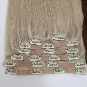 Peau Extensions De Cheveux De Haute Qualité <span class=keywords><strong>Sans</strong></span> Couture PU <span class=keywords><strong>Clip</strong></span> en - Product Image 3