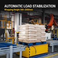 Machine d'emballage automatique de palettes en ligne 220V/380V, enrouleur de palettes robuste pour ligne de palettisation en entrepôt
