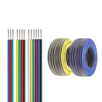 Cable Plano Paralelo UL1007 28AWG 2-7P, Cable de Cobre Estañado con Código de Color para LED RGB y Modelos de Juguetes
