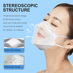 CE Standar Keselamatan Pakai Nyaman Ear Loop Bentuk Kupu-kupu Topeng Korea Standar Kn95 <span class=keywords><strong>Non</strong></span> <span class=keywords><strong>Woven</strong></span> Masker Wajah 4ply - Product Image 3