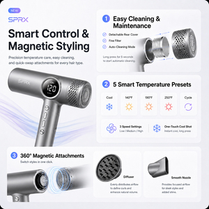 <span class=keywords><strong>Secador</strong></span> de Manos Iónico Negativo para Viajes con <span class=keywords><strong>Difusor</strong></span>, <span class=keywords><strong>Secador</strong></span> Eléctrico para Hotel, Cepillo Estilizador de Aire Caliente - Product Image 3