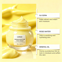 Crème hydratante banane, curcuma et acide hyaluronique pour la nuit – Sans cruauté animale, apaisante et réparatrice pour tous types de peaux