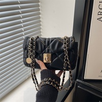 Sac pour femme, nouveau sac à bandoulière de luxe, couleur unie, élégant, avec chaîne, petit sac carré à porter sous le bras
