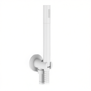 Juego de Ducha Redondo Minimalista Blanco Mate de 15.9 cm de Largo para Baño - Product Image 2