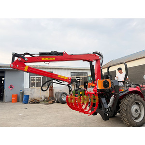 Grue forestière hydraulique DIBO CE pour tracteur, <span class=keywords><strong>attelage</strong></span> 3 points, levage 7m, avec benne à bois - Product Image 6