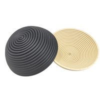 Vente en gros Panier rond en plastique fait main en rotin Banneton PP rotin pour l'épreuvage du pain Baskert Sourodugh pour le pain